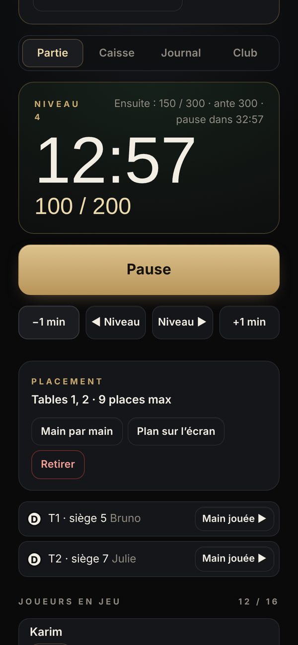 Télécommande Floor sur téléphone